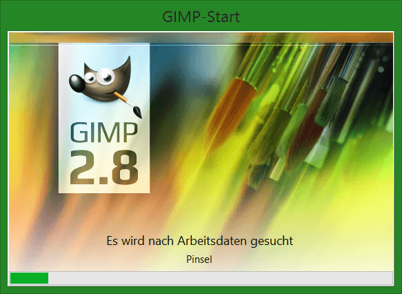 Öffnen des Programms Gimp Öffnen des Programms Gimp