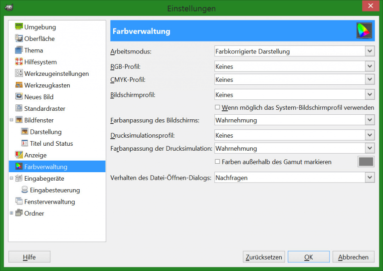 03 Gimp Farbverwaltung