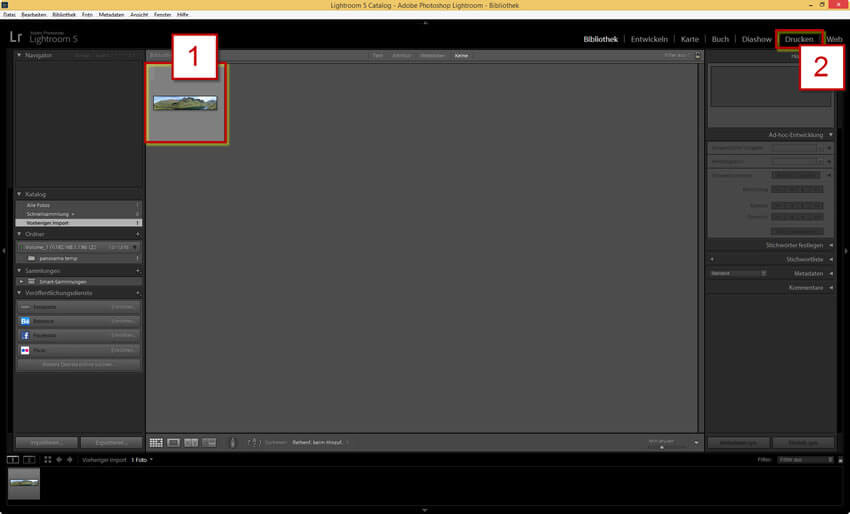 Markieren und Drucken einer Datei in Adobe Photoshop Lightroom 5 Markieren und Drucken einer Datei in Adobe Photoshop Lightroom 5