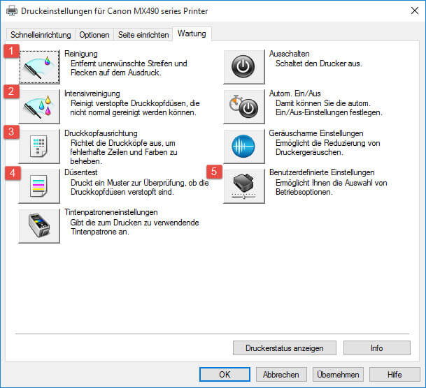 Canon MX 490_495 Wartung Canon MX 490_495 Wartung