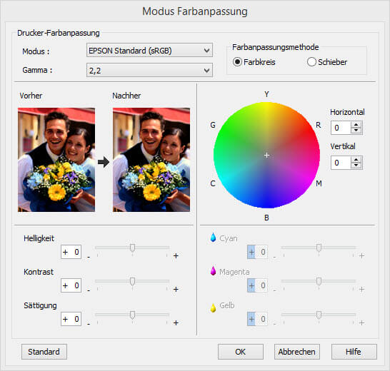 EPSON SC-P600/Modus Farbanpassung EPSON SC-P600/Modus Farbanpassung