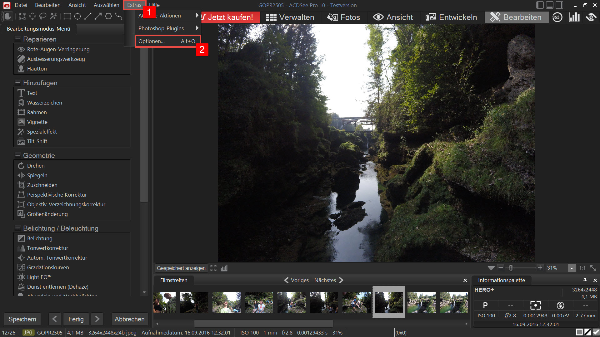 Datei drucken in Adobe Photoshop CC ACDSee - Hauptfenster